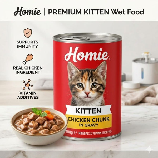 Homie Tin Food Kitten Chunks In Gravy - Chicken