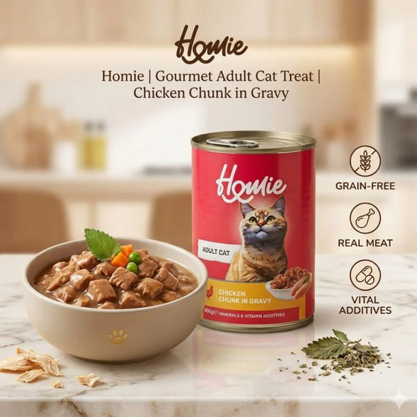 Homie Tin Food Adult Chunks In Gravy - Chicken